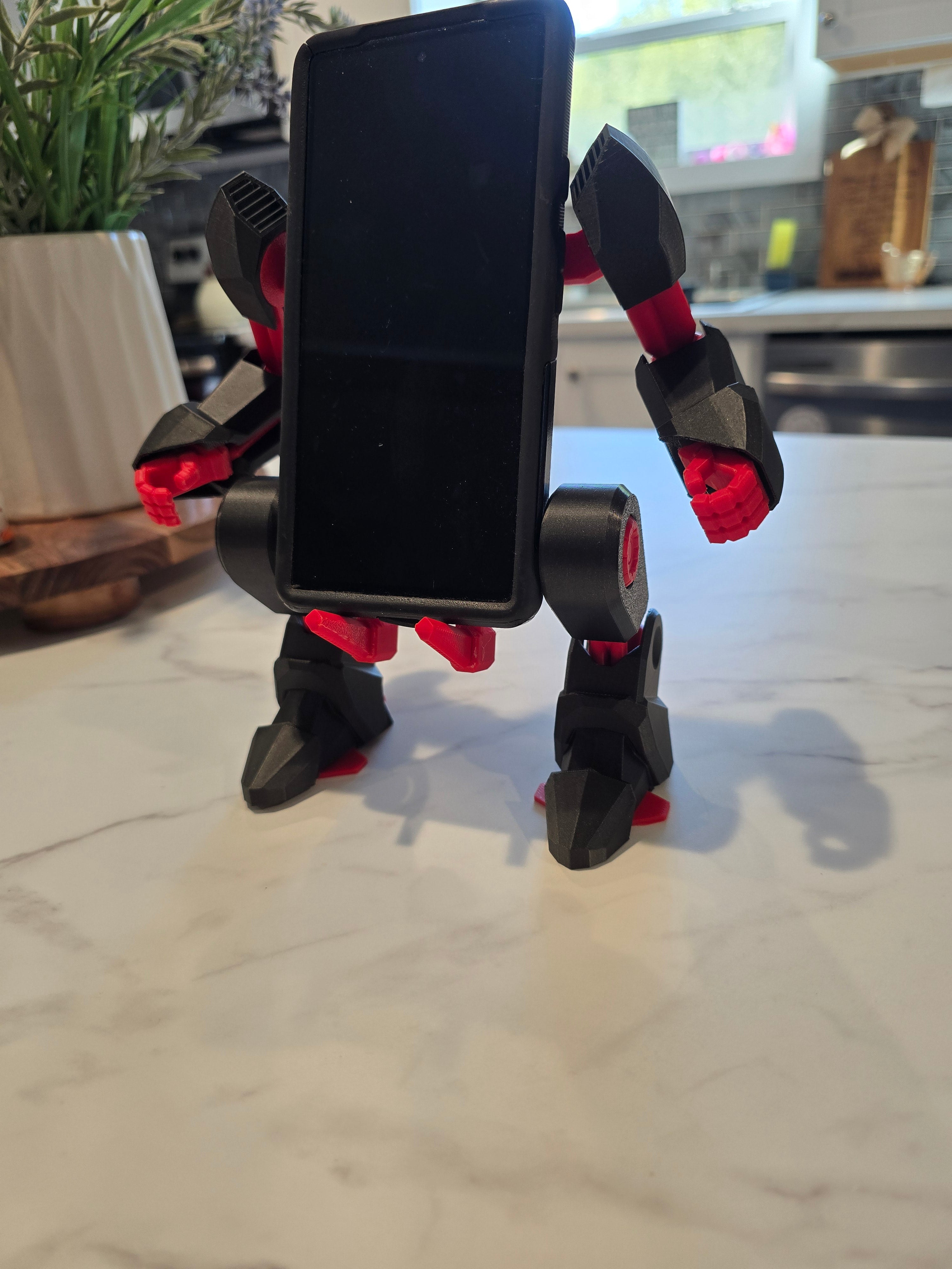 Robot Phone Stand – 3D-Printed Adjustable Desk Holder