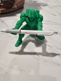 3D Printed Sci-Fi Soldier Pen Holder – 4.5" Desk Display Stand